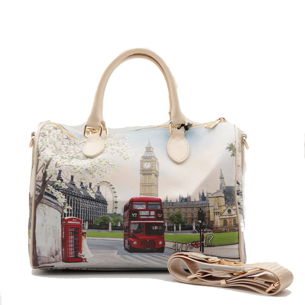 Borsa Donna Y NOT Bauletto Medio con Tracolla YES-318 London