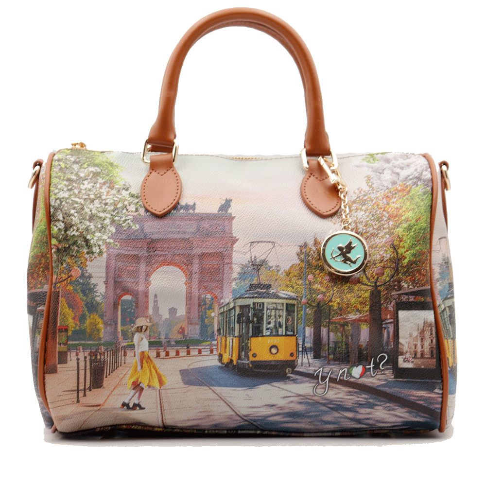 Borsa Donna Y NOT Bauletto Medio con Tracolla YES-318 Spring in Milano