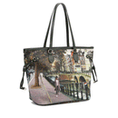 Borsa Donna Y NOT a Spalla YES-319 Stampa Amsterdam Bridge