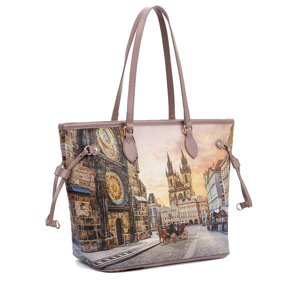 Borsa Donna Y NOT a Spalla YES-319 Stampa Astro Clock