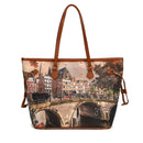 Borsa Donna Y NOT a Spalla YES-319 Stampa Autumn River