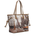 Borsa Donna Y NOT a Spalla YES-319 Stampa Golden Time