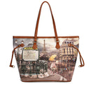 Borsa Donna Y NOT a Spalla YES-319 Stampa Metrò Paris