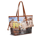 Borsa Donna Y NOT a Spalla YES-319 Stampa Rainbow Rome