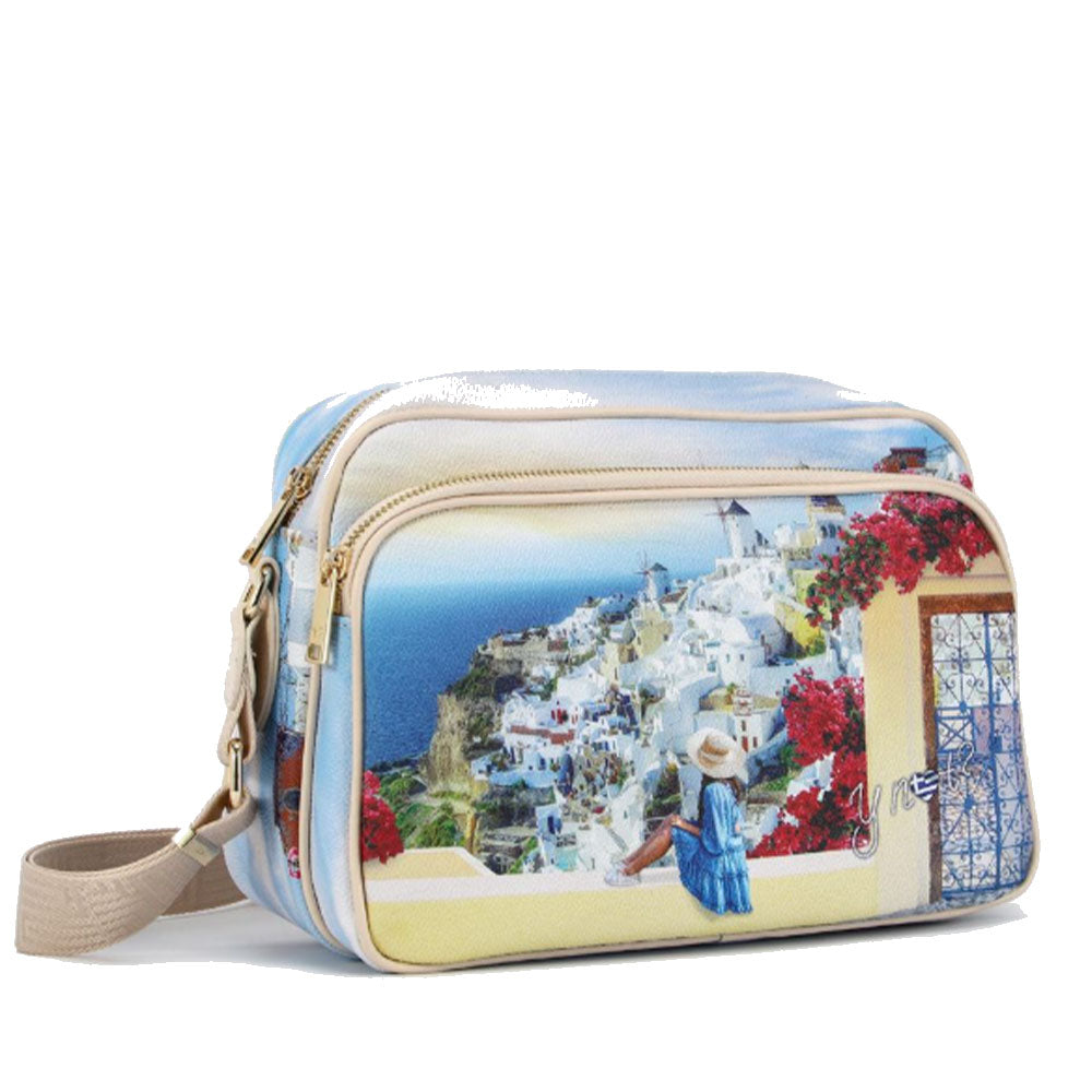 Borsa Donna a Tracolla Y NOT YES-331 stampa Greek Summer