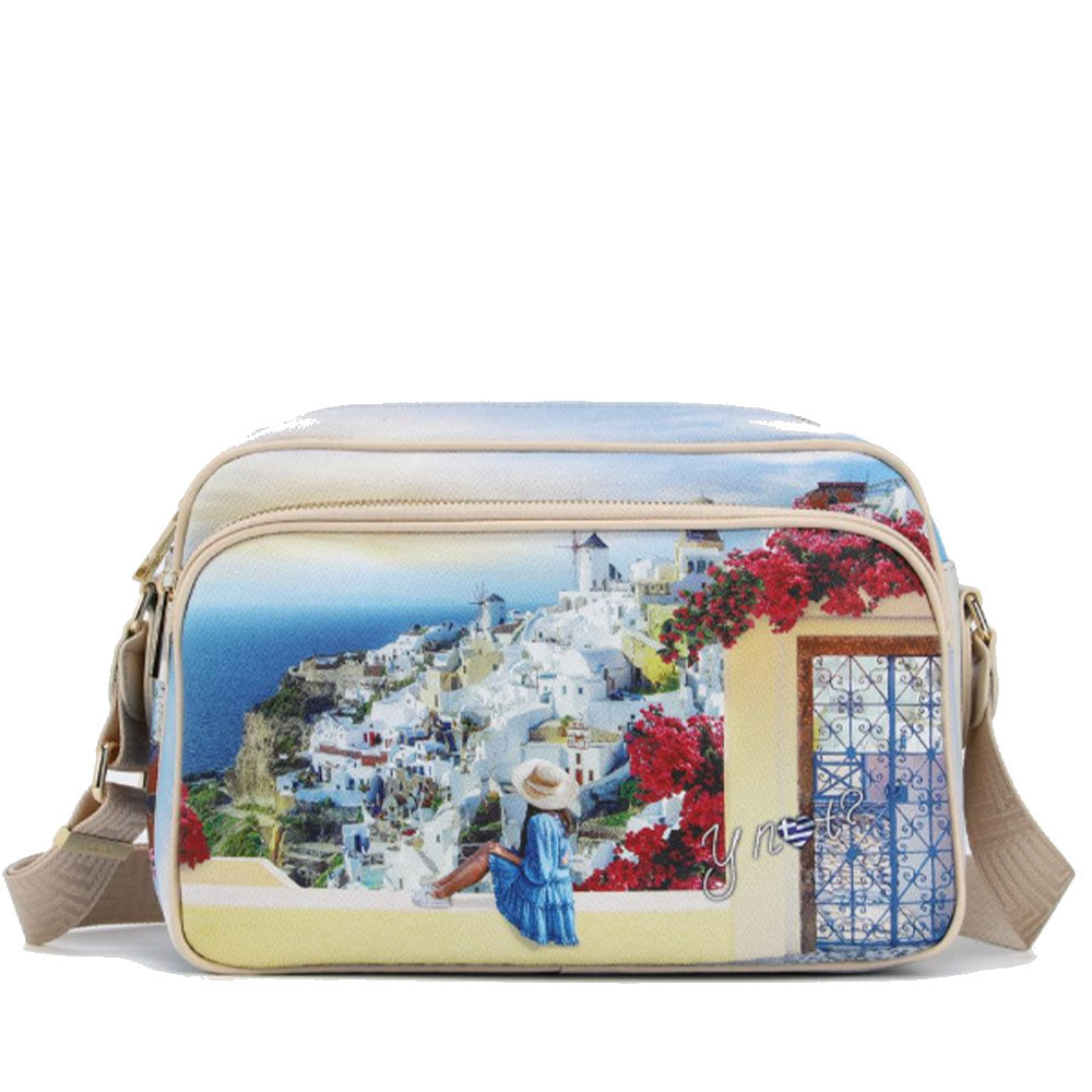 Borsa Donna a Tracolla Y NOT YES-331 stampa Greek Summer