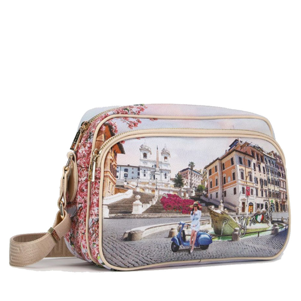 Borsa Donna a Tracolla Y NOT YES-331 stampa Vacanza Romana
