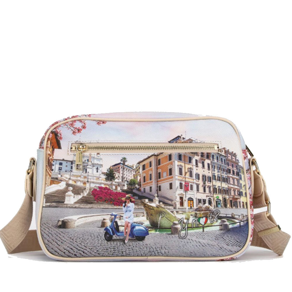 Borsa Donna a Tracolla Y NOT YES-331 stampa Vacanza Romana