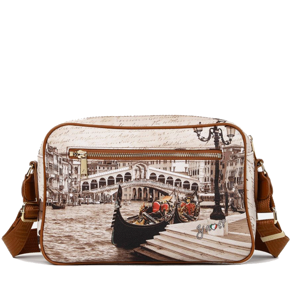 Borsa Donna a Tracolla Y NOT YES-331 stampa Venice Postcard
