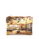 Bustina Donna Chiusa con Zip Y NOT YES-340 Stampa Christmas in Venice