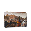 Bustina Donna Chiusa con Zip Y NOT YES-341 Stampa Autumn in Holland