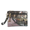 Pochette Donna con Zip Y NOT YES-342 Stampa Amsterdam Bridge