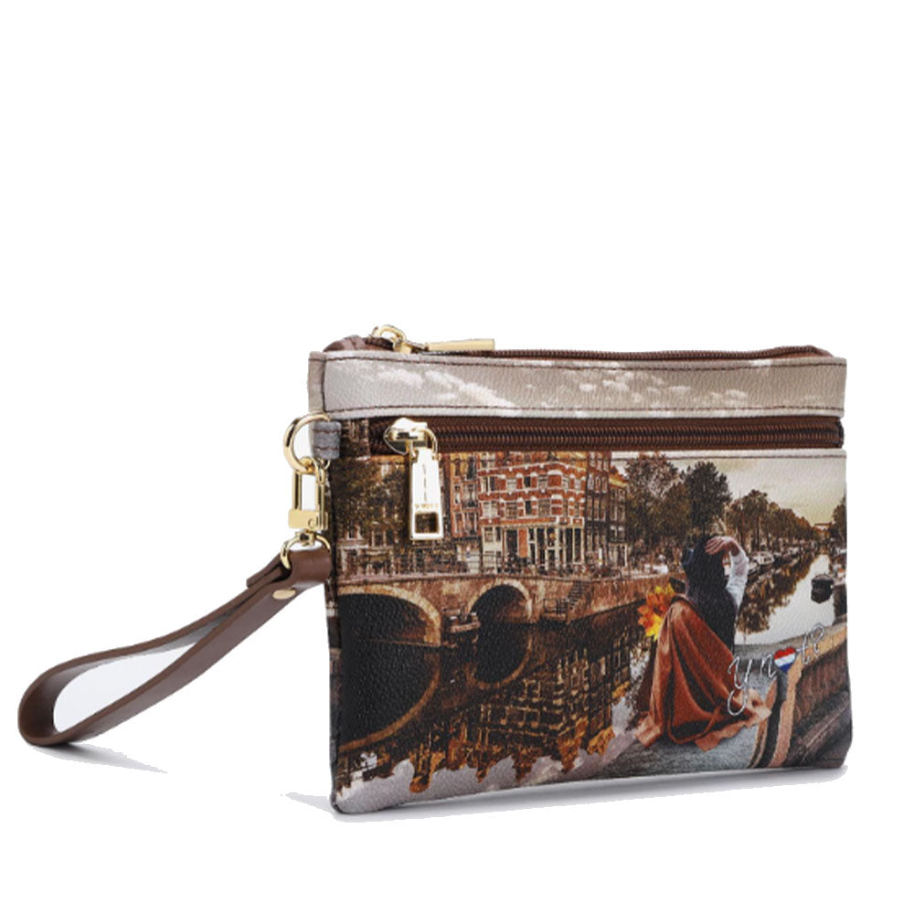 Pochette Donna con Zip Y NOT YES-342 Stampa Autumn in Holland