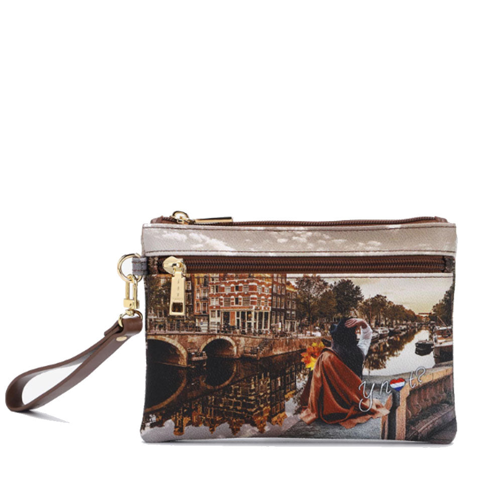 Pochette Donna con Zip Y NOT YES-342 Stampa Autumn in Holland
