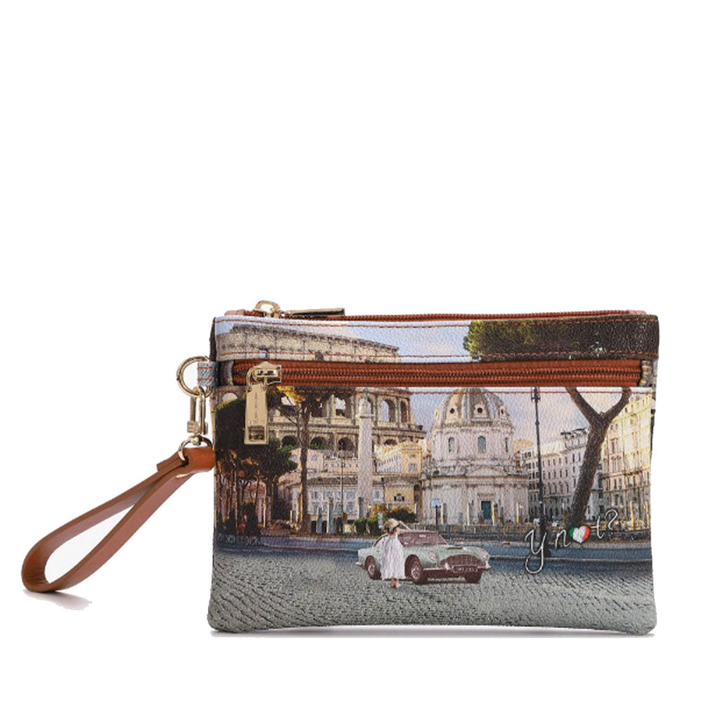 Pochette Donna con Zip Y NOT YES-342 Stampa Imperial