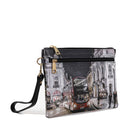 Pochette Donna con Zip Y NOT YES-342 Stampa London By Night