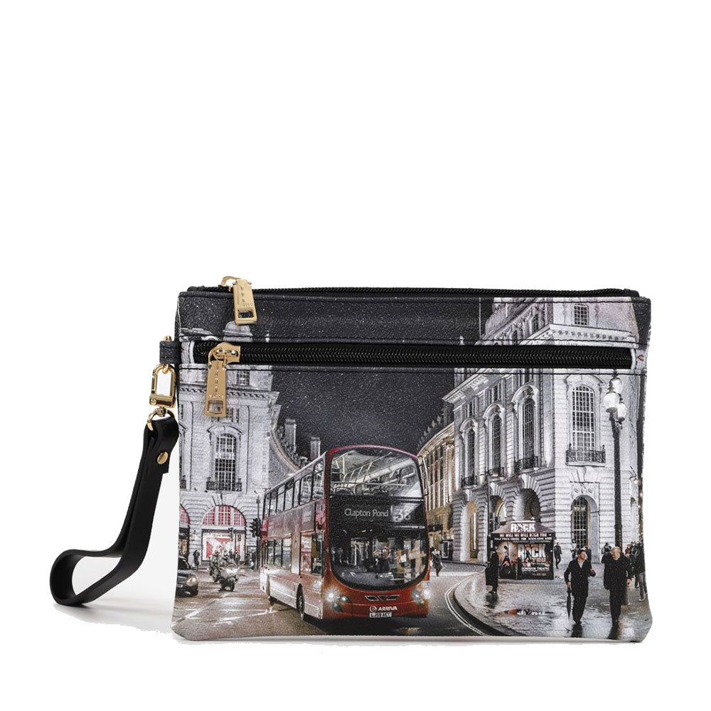 Pochette Donna con Zip Y NOT YES-342 Stampa London By Night