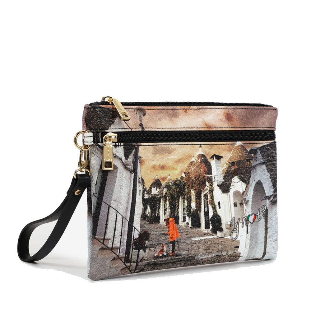 Pochette Media Donna con Zip Y NOT YES-343 Life in Trulli