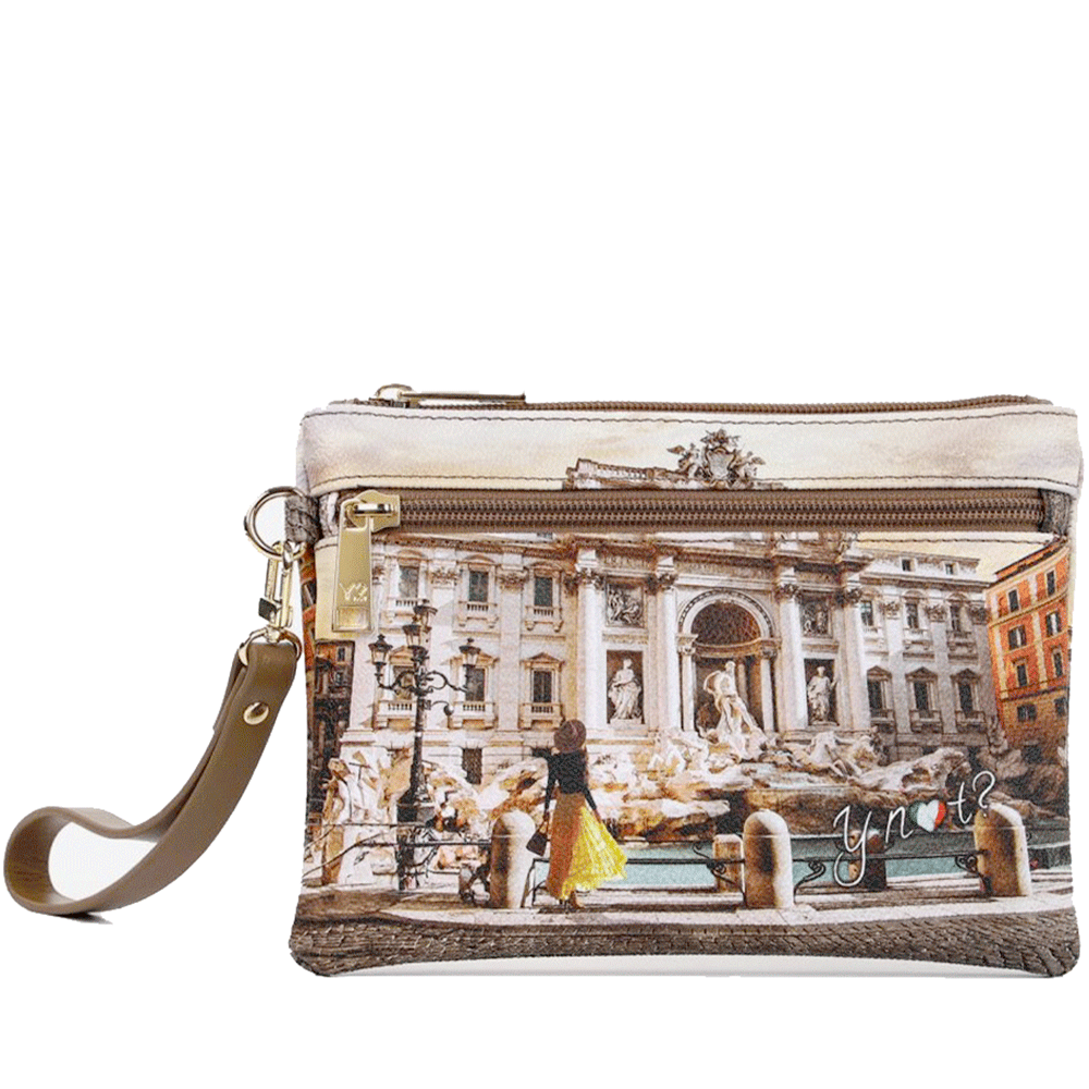 Pochette Media Donna con Zip Y NOT YES-343 Lost in Rome