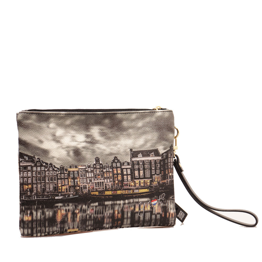 Mittlere Damen Clutch mit Reißverschluss Y NOT YES-343 Mirror