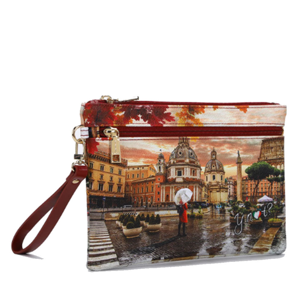 Pochette Media Donna con Zip Y NOT YES-343 Rome Raining