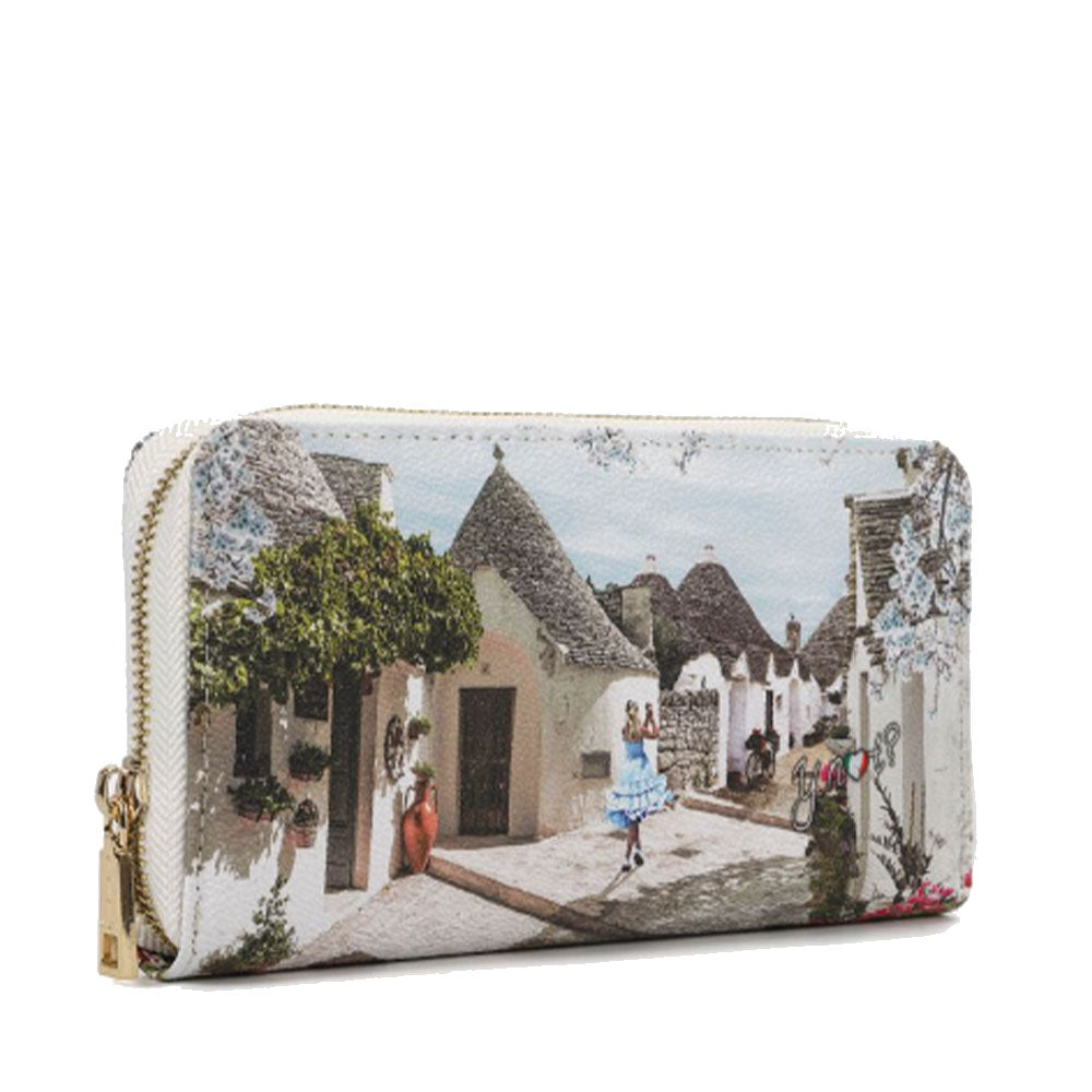 Damen Geldbörse Y NOT YES-361 Alice in Trulli Print Rundum-Reißverschluss