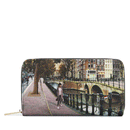 Portafoglio Donna Y NOT YES-361 Stampa Amsterdam Bridge Chiusura Zip Around