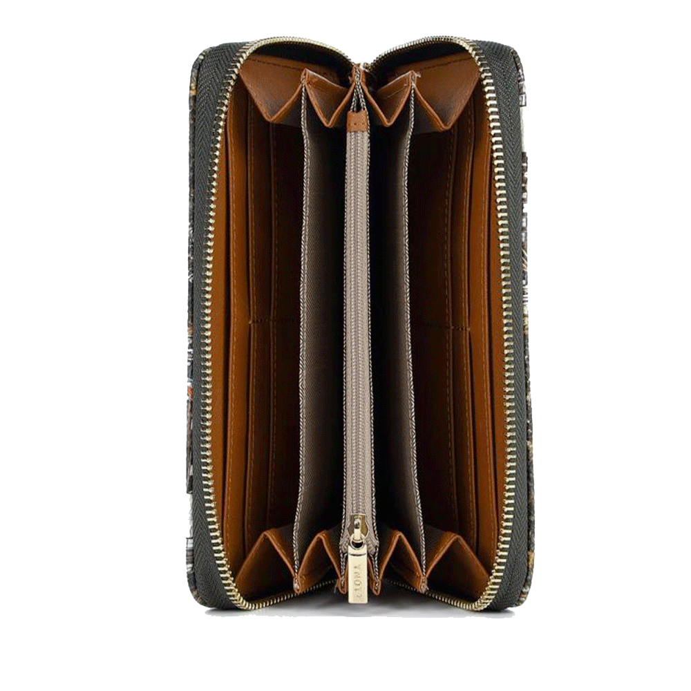 Portafoglio Donna Y NOT YES-361 Stampa Amsterdam Bridge Chiusura Zip Around