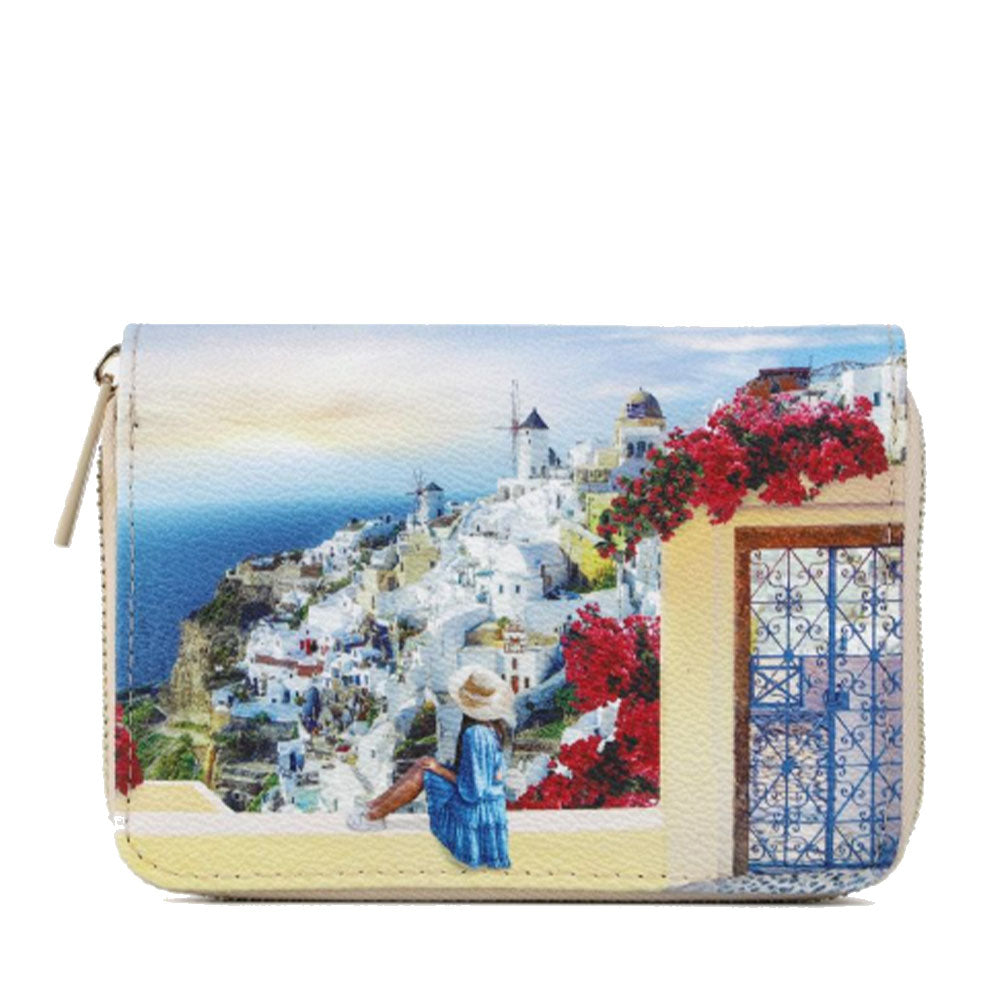 Portafoglio Donna Piccolo Y NOT YES-362 Stampa Greek Summer