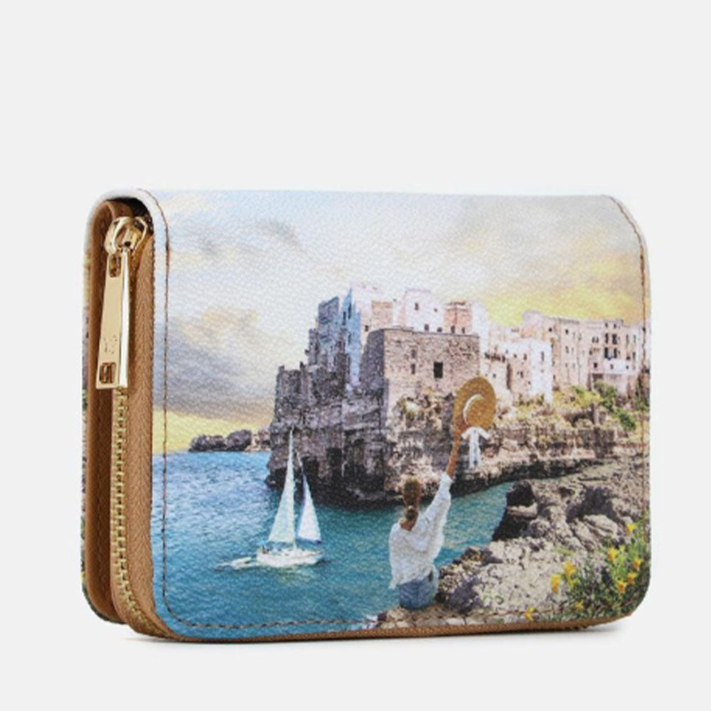 Portafoglio Donna Piccolo Y NOT YES-362 Stampa Polignano Coast