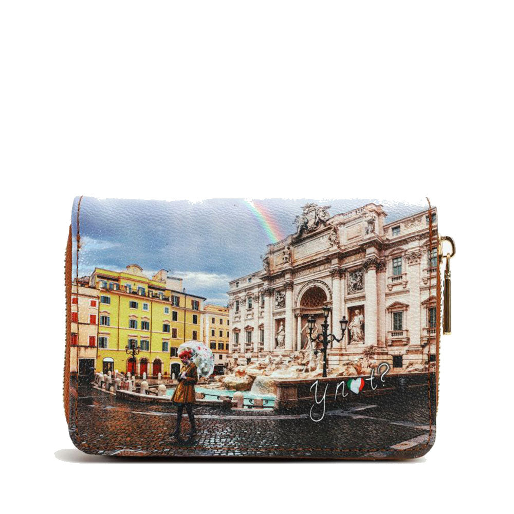 Portafoglio Donna Piccolo Y NOT YES-362 Stampa Rainbow Rome