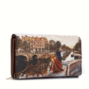 Portafoglio Donna Y NOT Chiuso con Bottone YES-364 Stampa Autumn in Holland