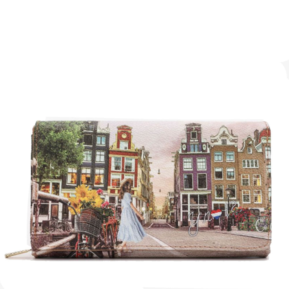 Portafoglio Donna Y NOT Chiuso con Bottone YES-364 Stampa Holland Dreams
