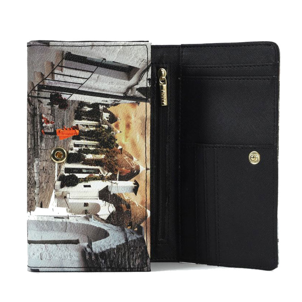 Portafoglio Donna Y NOT Chiuso con Bottone YES-364 Stampa Life In