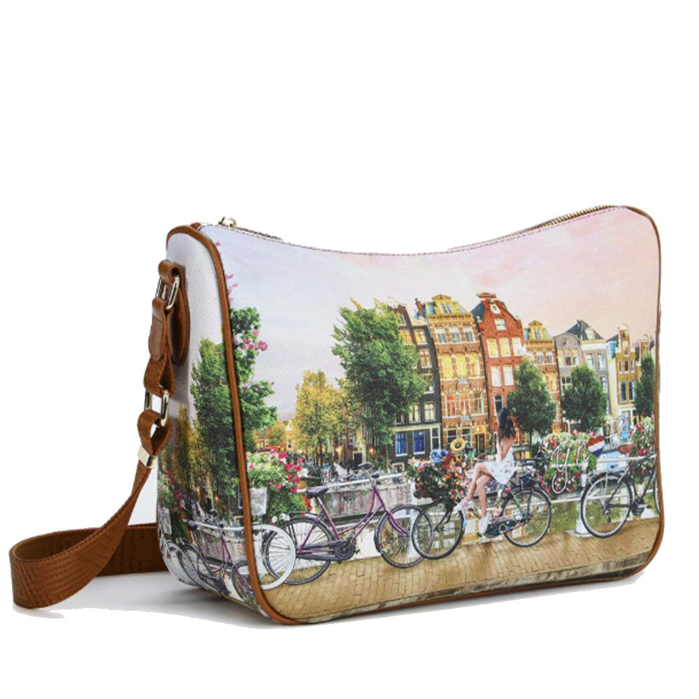 Borsa Donna Y NOT con Tracolla Regolabile linea YES-370 Flower River