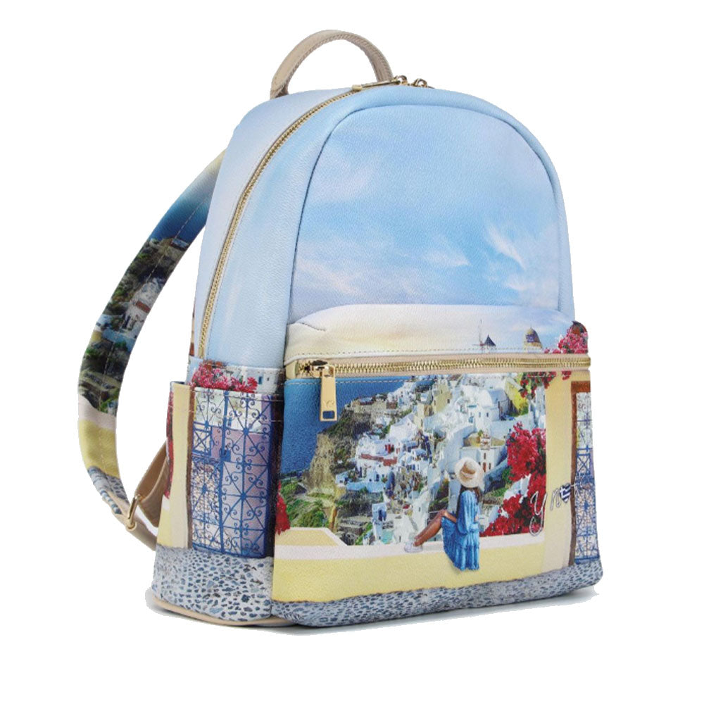 Zaino Donna Grande Y NOT con Tasca Esterna YES-381 Greek Summer