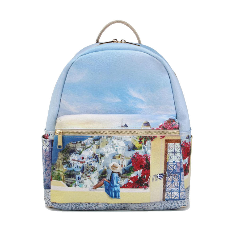 Zaino Donna Piccolo Y NOT YES-380 stampa Greek Summer