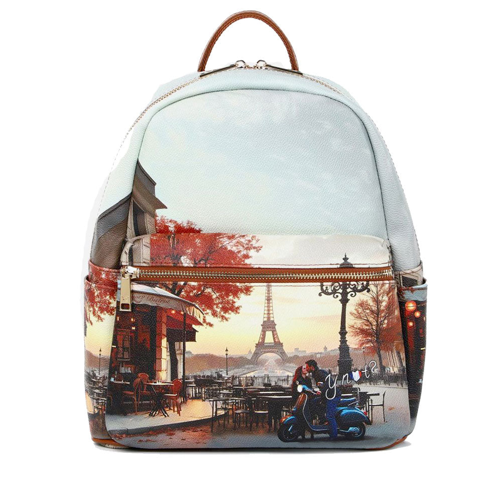 Zaino Donna Piccolo Y NOT YES-380 stampa Kisses From Paris