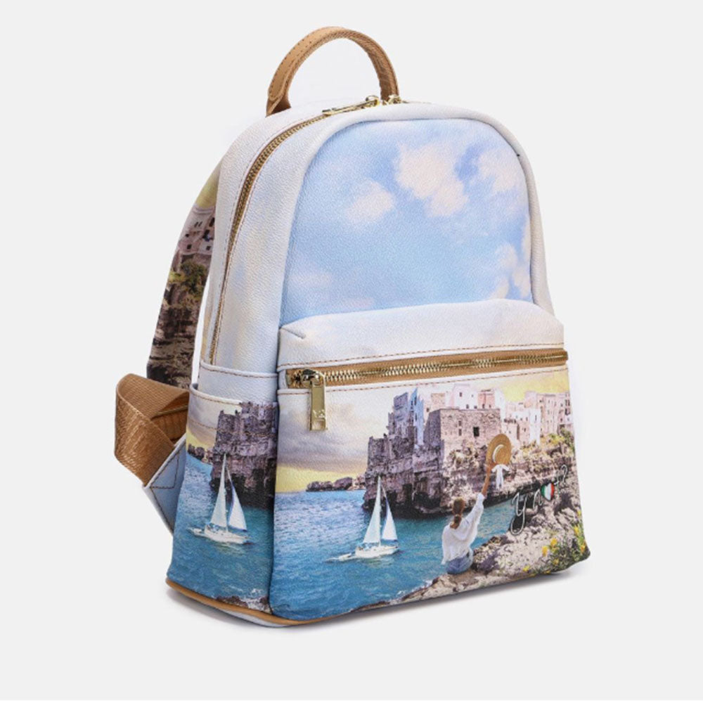 Zaino Donna Grande Y NOT con Tasca Esterna YES-381 Polignano Coast