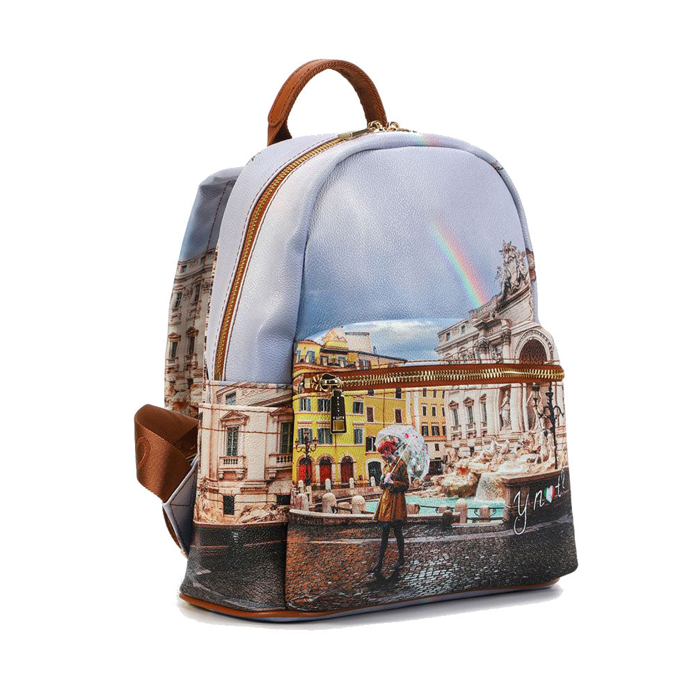 Zaino Donna Piccolo Y NOT con Tasca Esterna YES-380 Rainbow Rome