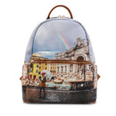 Y NOT Kleiner Damenrucksack mit Außentasche YES-380 Rainbow Rome