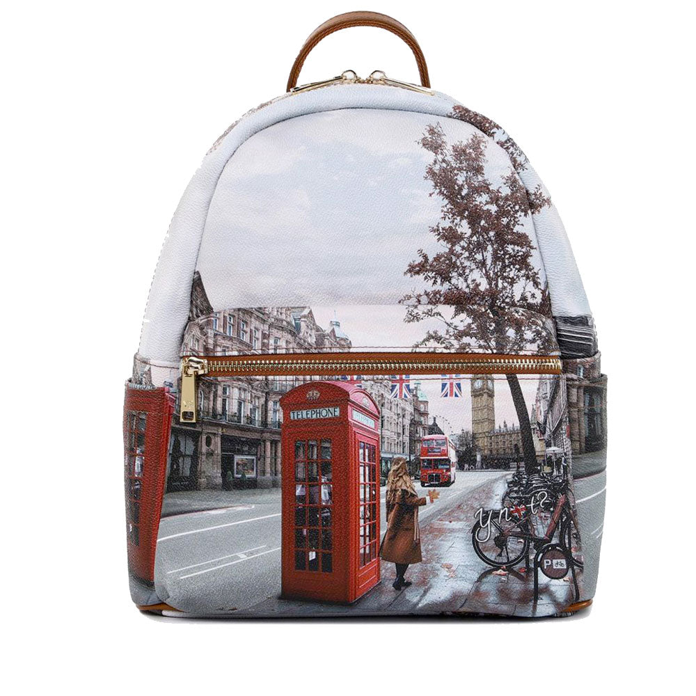 Zaino Donna Piccolo Y NOT YES-380 stampa Red London