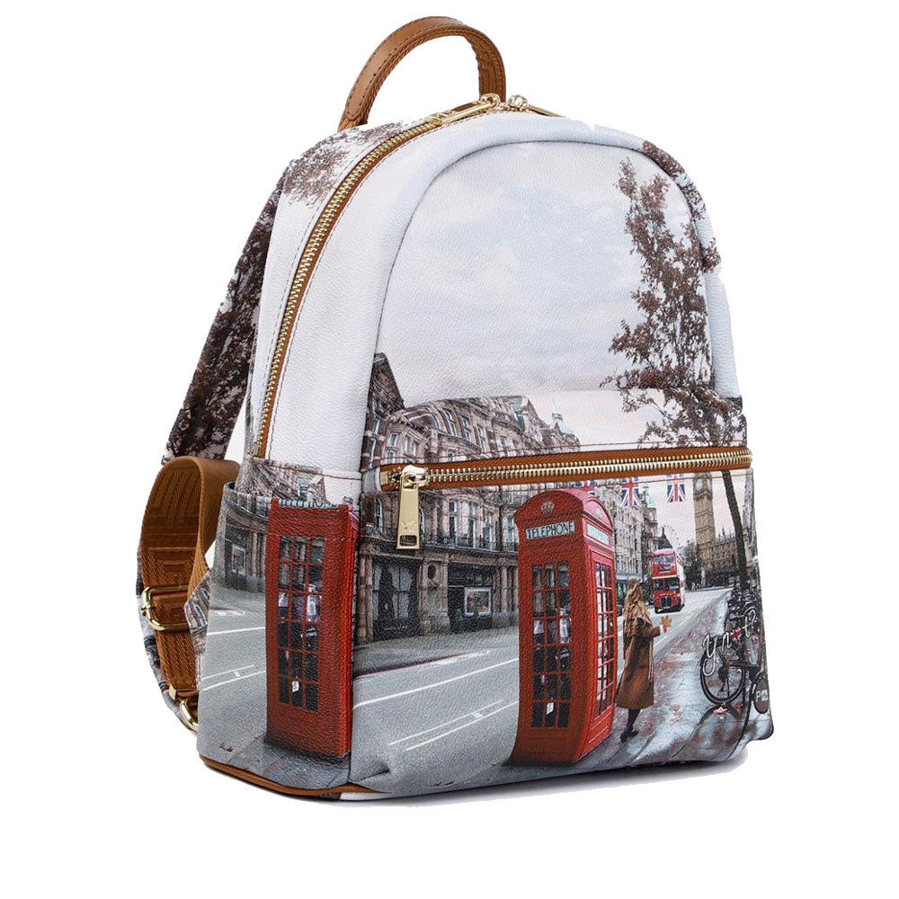Zaino Donna Piccolo Y NOT YES-380 stampa Red London