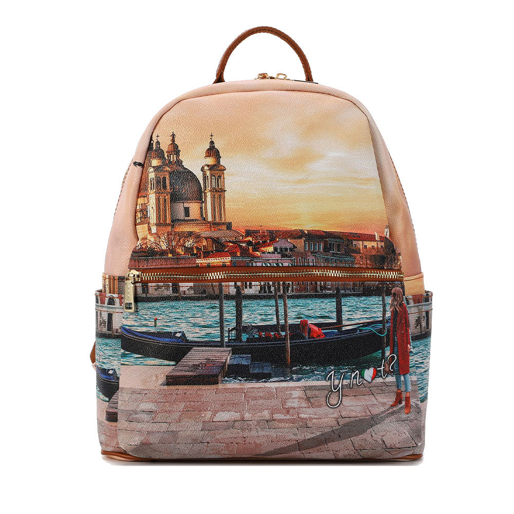 Zaino Donna Grande Y NOT con Tasca Esterna YES-381 Venice Sunset