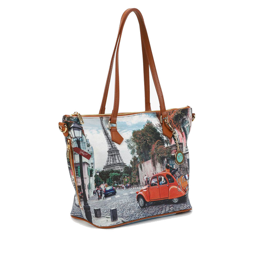 Borsa Donna Y NOT a Spalla YES-396 Stampa C'Est La Vie