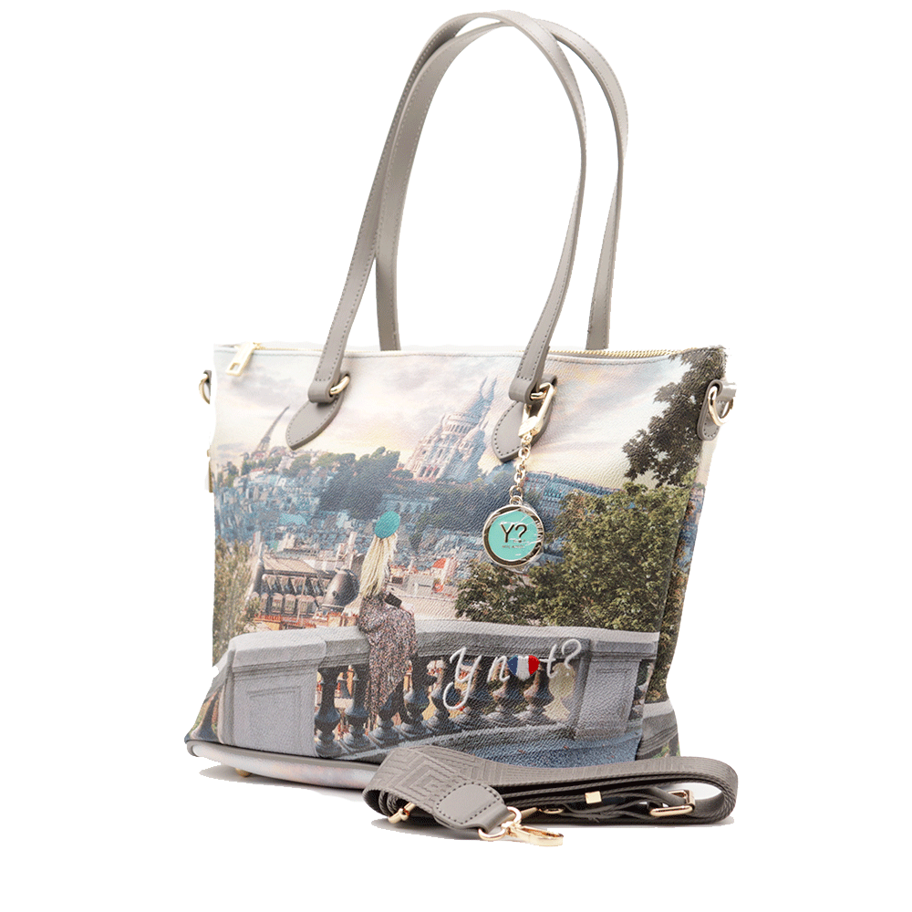 Borsa Donna a Spalla Y NOT YES-396 stampa Coeur De Paris