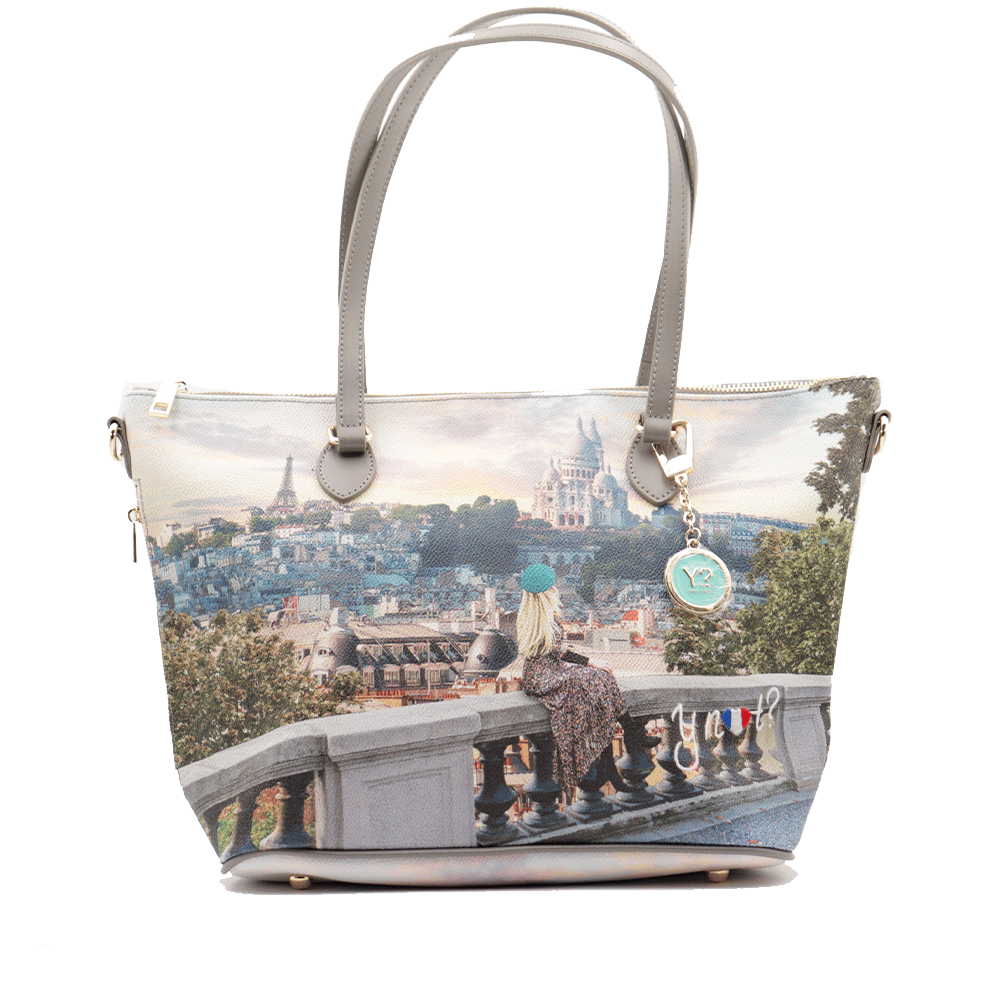Borsa Donna a Spalla Y NOT YES-396 stampa Coeur De Paris