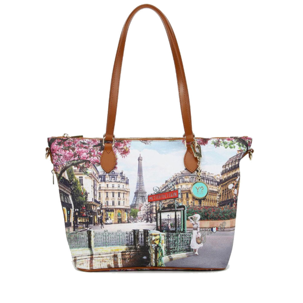 Borsa Donna a Spalla Y NOT YES-396 stampa Emily in Paris