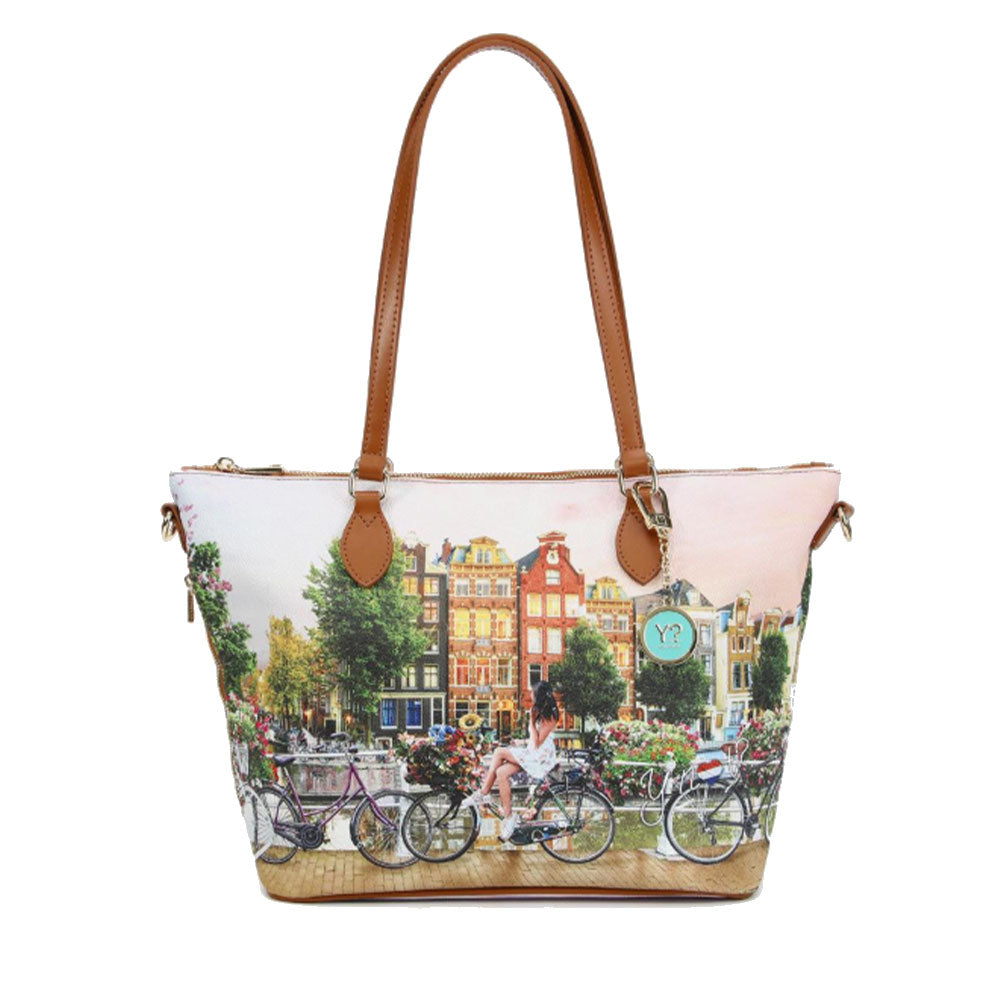 Borsa Donna a Spalla Y NOT YES-396 stampa Flower River