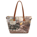 Borsa Donna Y NOT a Spalla YES-396 Stampa Metrò Paris